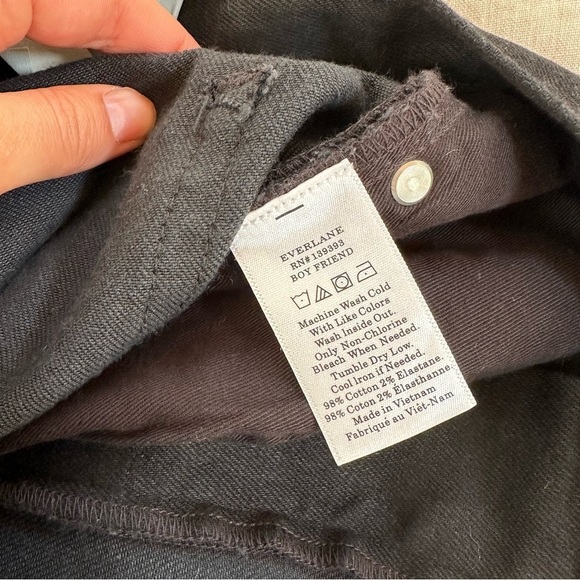 Everlane Modern Boyfriend Jeans in Black Size 25 NEW NWT - Picture 11 of 11